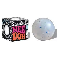NeeDoh Snow Ball Crunch Squishy Fidget Toy White Crunch Snow Ball Crunch Stress Relief Toy