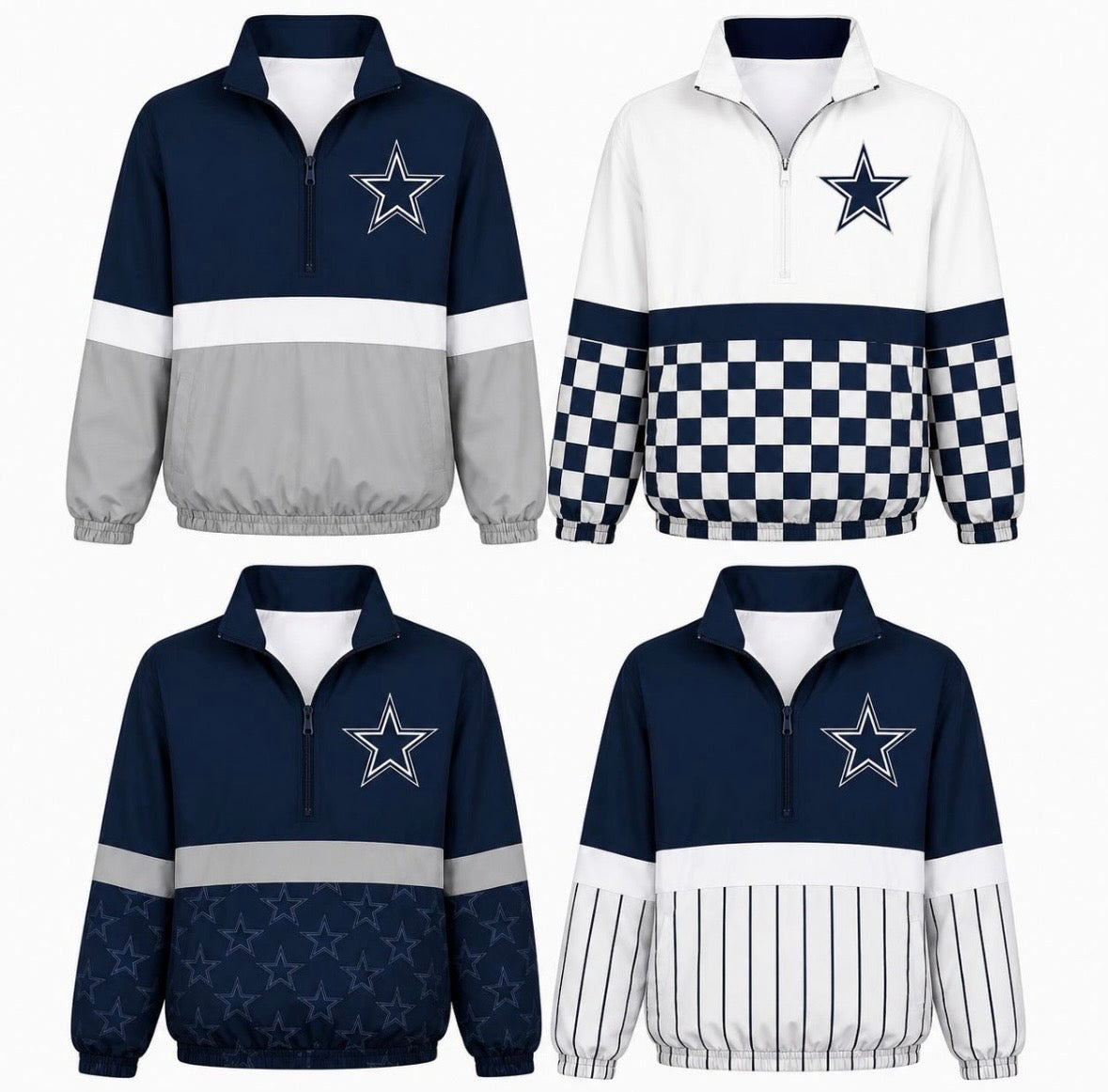 Cheetah, Checkered Windbreaker Jacket-Navy, Gray, White & Black