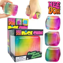 Needoh Rainbow Gradient Nice Ice Cube Relief Fidget Sensory Toy Maltose Slow Rebound Anxiety Super Solid Squeeze Ball ADHD Gift