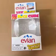 NeeDoh Evian Transparent mineral water Mini Squeeze Squishy Stress Relief Fidget Toy Soft Portable Finger Toy Adult Anxiety Relaxation