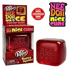 Dr Pepper NeeDoh Nice Cube Squishy Toy Stress Relief Toy Soft Squeeze Fidget Cube for Kids & Adults Anxiety Relief Blind Box